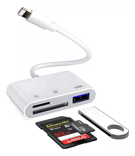 Adaptador Otg Usb 3.0 3 En 1, Compatible Con iPhone