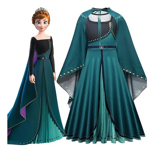 Frozen anna vestido verde hotsell