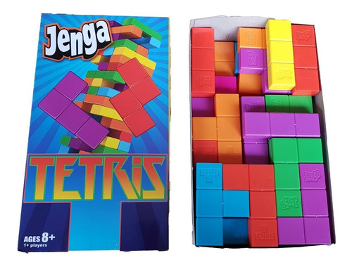 Jenga Tetris Formas Stacko Juego Mesa Generico Torres Apilar