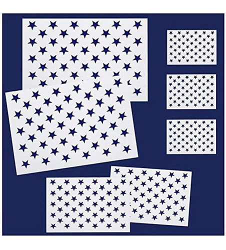 Whalen 7 Piezas Bandera Americana 50 Estrellas Plantilla Par