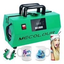 Comprar Mecolour plancha MX Portátil para sublimar tazas dos tazas 11oz o termo 20oz o 30oz color verde 110v