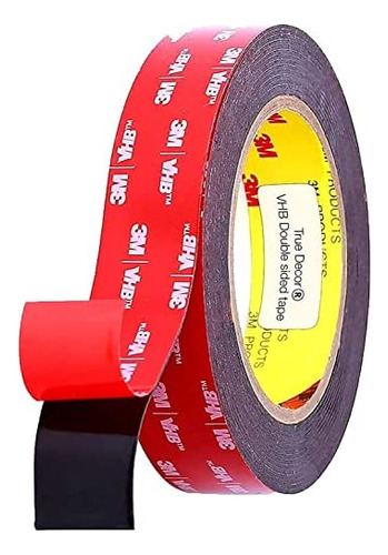 Double Sided Adhesive Tape, 1 In X 9 Ft Heavy Duty Moun...