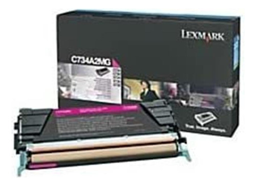 Lexmark Cartucho De Tóner Magenta  Rendimiento (c734a2mg)