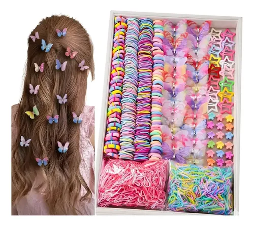 Lcsloja Kit 881 Acessórios Cabelo Infantil Xuxinhas Presilhas Hair Co