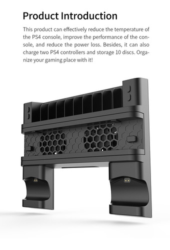 Soporte Multifuncional De Carga Y Enfriamiento Ps4 Slim Pro