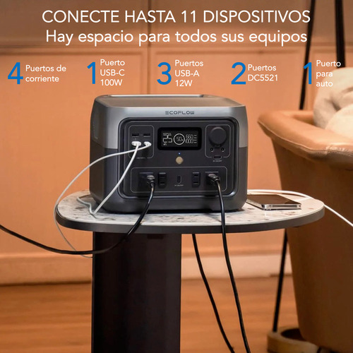 Bateria Portatil Ecoflow River 2 Max 512wh Con Tomacorriente