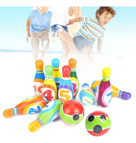 Juego De Bolos Y Bolas Para Interiores Y Exteriores Educativ