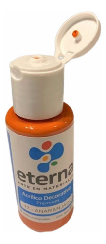 Acrílico Decorativo Premium Eterna 17 Color Anaranjado 50 Ml Color Naranja