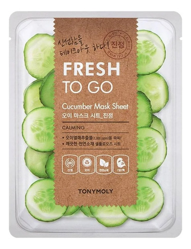 3 Pza Mascarilla Facial Tony Moly Fresh To Go Pepino Hidrata