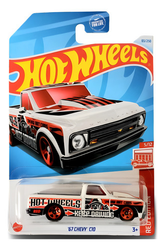 67 Chevy C10 Red Edition Hot Wheels F24 Tarjeta Americana