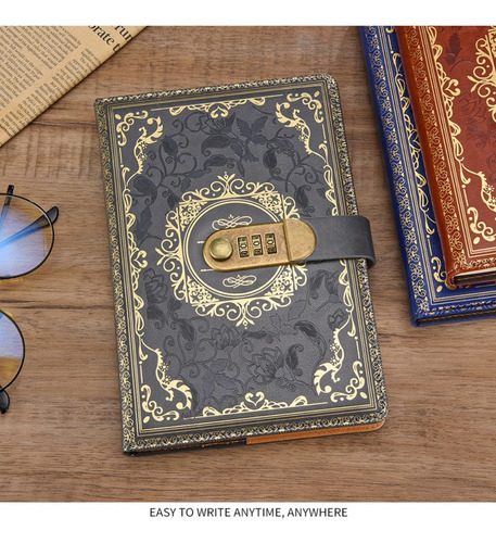 Mb Cuaderno Tipo Diario Combination Lock, Tamaño A5, Con