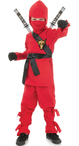 Disfraz Talla Large(10-12) Para Niño Ninja Secreto Rojo