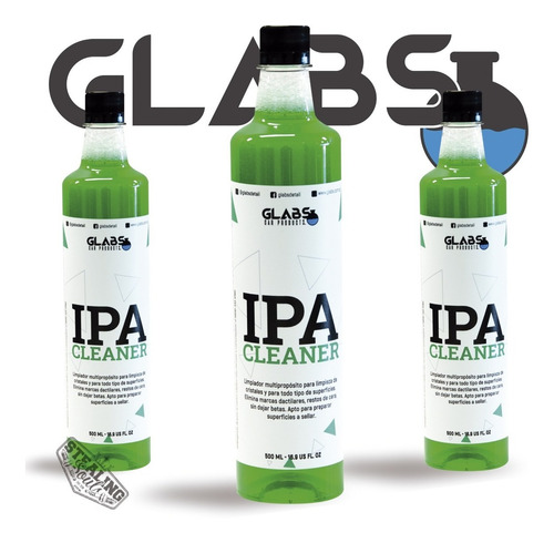 Imagen 1 de 9 de Glabs | Ipa Cleaner | Preparador De Superficies | 500cc | Detail / Detailing