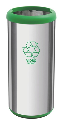 Imagen 8 de 10 de Tacho Cesto Reciclaje Acero Inoxidable 40 Lts Tramontina