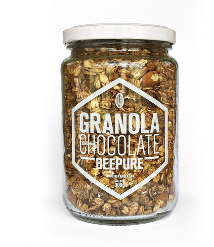 Granola Artesanal Con Chocolate Beepure Frasco 330g