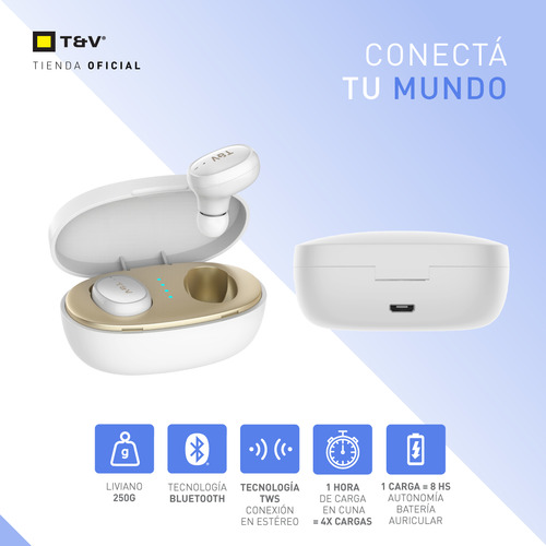 Auriculares in-ear inalámbricos Thonet & Vander Bohne, color blanco