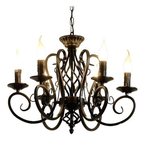 Lampara Techo Vintage Led Frances  Candelabro Elegante Lujo 