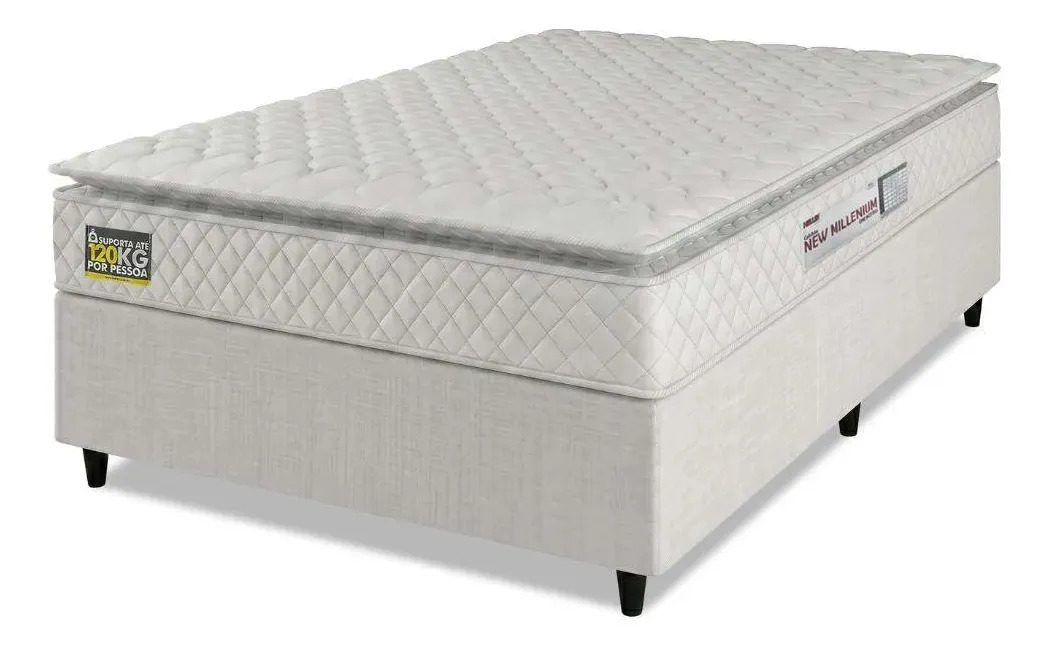ゆめ Cama Box Casal Queen Colchão Espuma D33 New Millenium Hellen