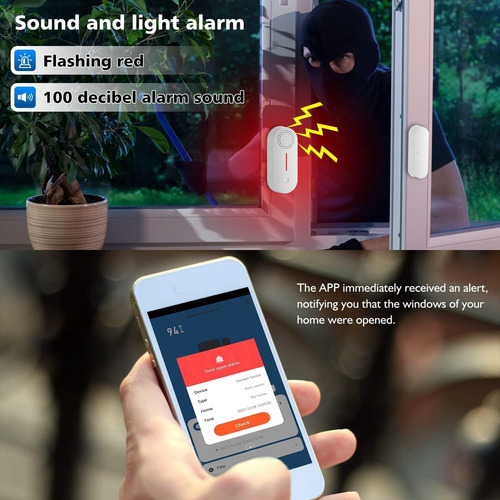 2 Alarmas Wifi Inteligentes Para Puertas Y Ventanas