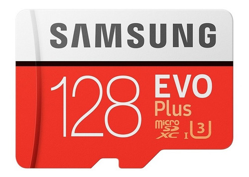 Cartão Samsung Micro Sd Evo Plus 128gb 100mb/s Uhs-3 U3 4k