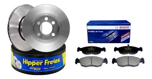 Discos + Pastillas De Freno Delanteros Chevrolet Agile 1.4