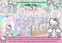 Comprar Kit Imprimible Candy Bar Hello Kitty Pastel Personalizado