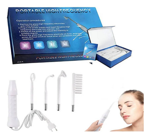 Alta Frecuencia Portátil Bactericida Facial Acné Mancha