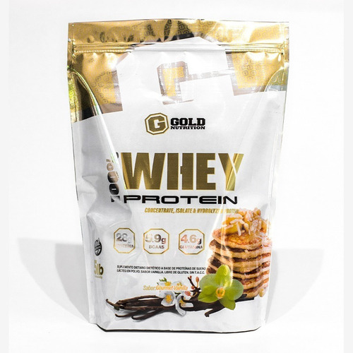 Suplemento en polvo Gold Nutrition  Golden Line 100% Whey Protein proteína sabor gourmet vainilla en sachet de 2.267kg