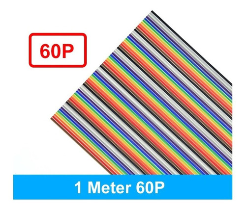 Metro Cable Plano Multicolor Sección Cinta Dupont 60 Hilos