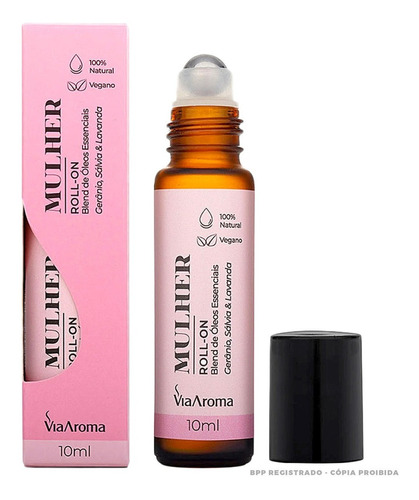 Roll-on Blend De Óleos Essenciais Mulher - Via Aroma 10ml