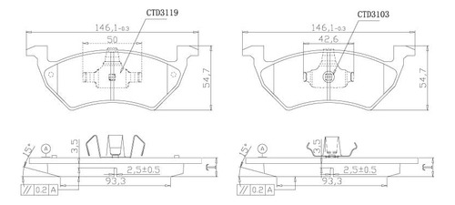 Pastillas De Freno Delantera Der-izq Volkswagen Gol 12/20