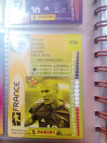 Imagen 2 de 2 de Trading Cards Zinedine Zidane Mundial Alemania 2006