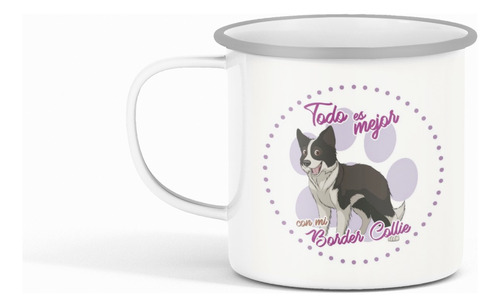 Taza Enlozada Border Collie - Inteligencia Y Lealtad