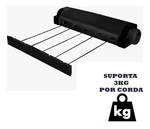 Varal Automático Rotoflex Branco 5 Corda De 4,10mts
