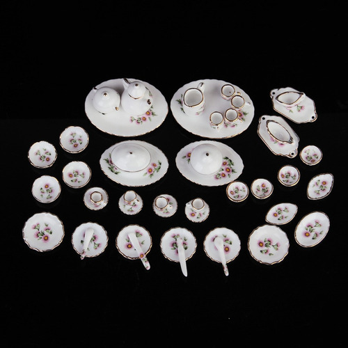 50 Piezas De En Miniatura, Vajilla De , De Té, , Taza, Rosa