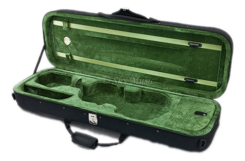 Sky 4/4 - Estuche Rígido Para Violín Profesional Con Higr. Color Verde Oscuro