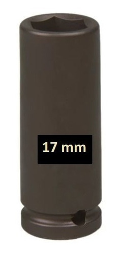 Soquete De Impacto Sextavado Longo Encaixe 1/2  - 17 Mm Sigma - Cromo Molibdênio Ponteira Chave Parafusadeira Pneumática