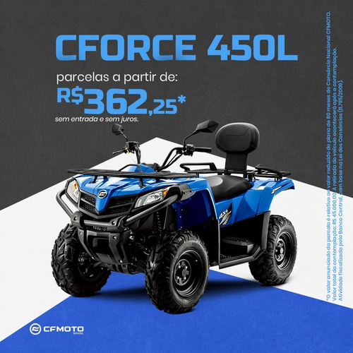Imagem 1 de 5 de Consórcio Cfmoto Ademicon Quadriciclo Atv Cforce 450 L