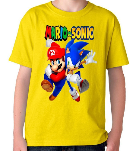 Remera Camiseta Mario Vs Sonic 