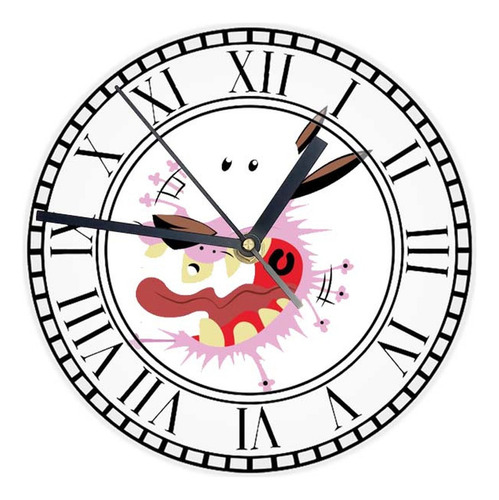 Reloj Redondo Madera Brillante Coraje  Mod 49