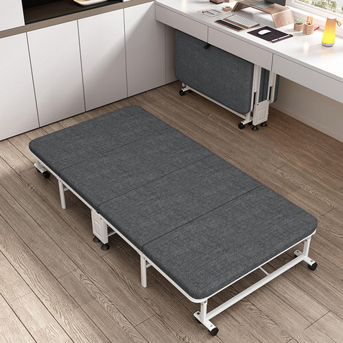 Cama Plegable Con Colchón, Cama Auxiliar, 190x28x100cm