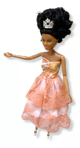 Barbie Negra Sereia Boneca Original Barata Linda Cores Fortes em