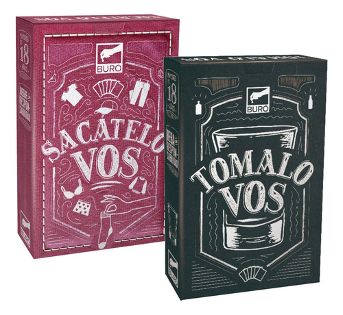 Combo juego de cartas Tomalo Vos y Sacatelo Vos editorial Buro en español