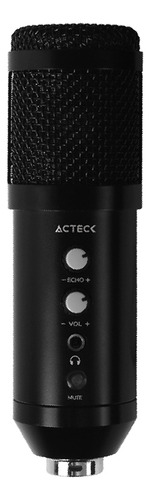 Microfono Gamer Acteck Devo Plus Mc455 Tripie Usb-c Negro