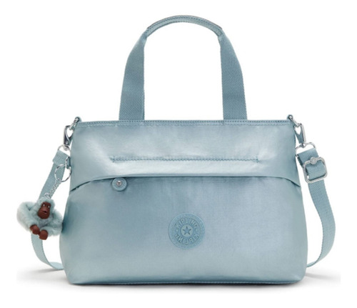 Cartera Kipling Pearl Teal Metallic Modelo Espinosa