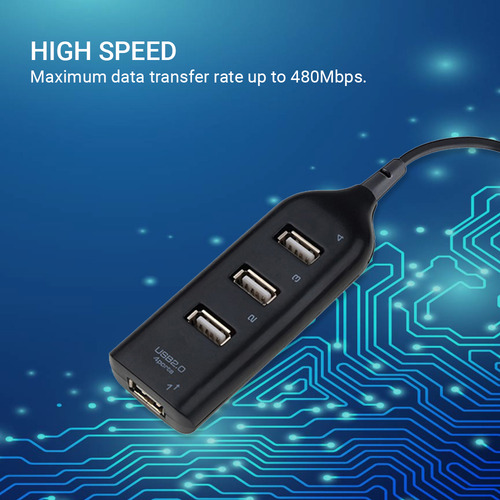 Hub Usb De 4 Puertos, Divisor Usb 2.0/1.1 Portátil De 1 Metr