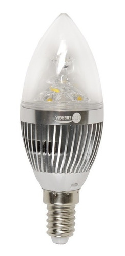 Lámpara Led Vela 3 W Mignon E14 Base Metal Brillo Oferta 7+1