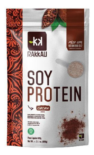 Kit 2x: Soy Protein Cacau Vegana Rakkau 600g