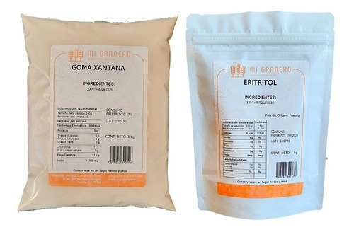 Eritritol Y Goma Xantana  500 Gramos 