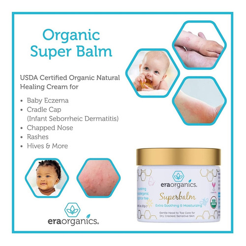 Era Organics Ungüento Para Los Bebés 2 Onzas Crema Orgánica